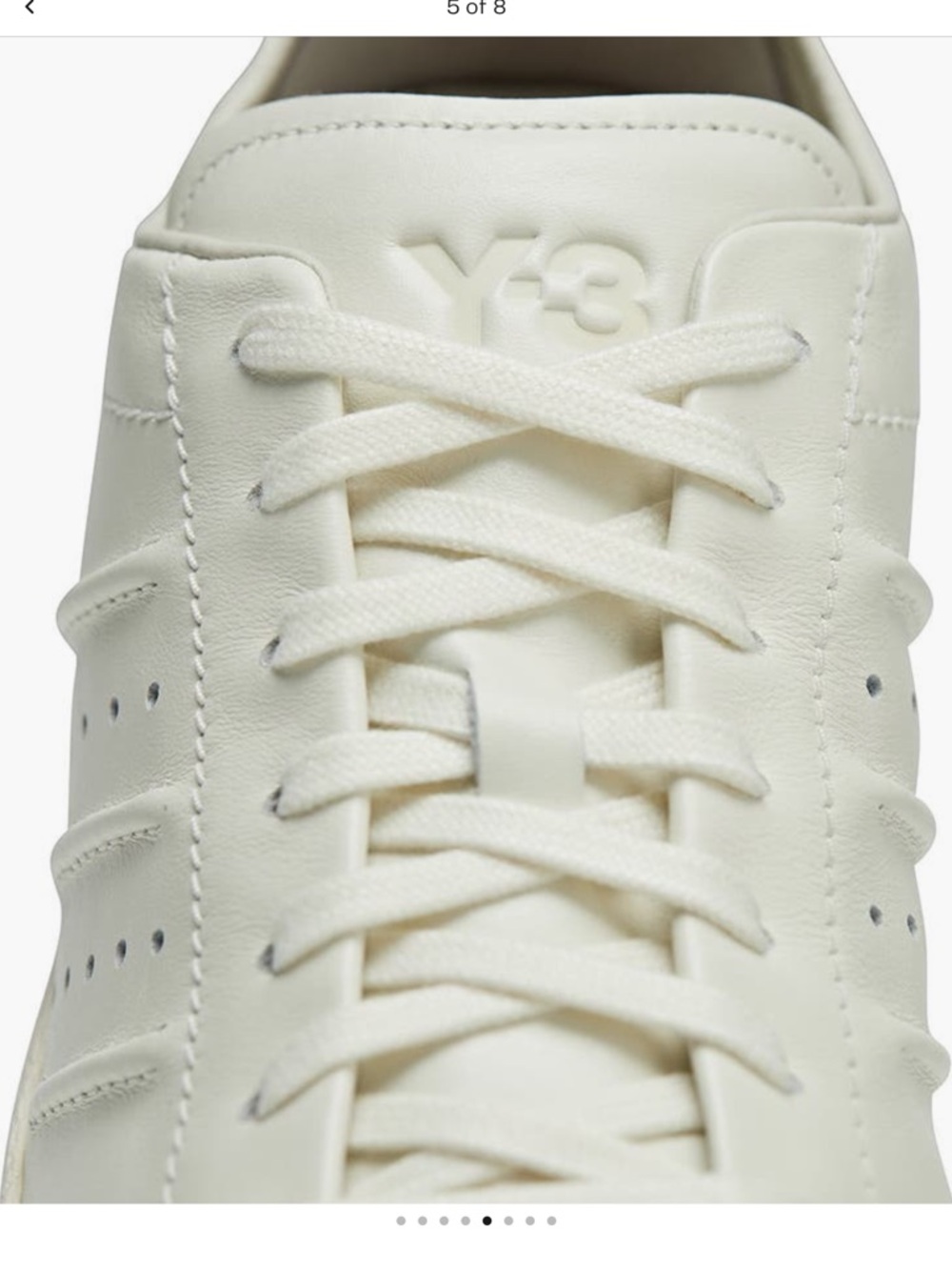 ADIDAS Y-3 SUPERSTAR Yohji Yamamoto White Leather Low-Top Sneakers Size 7 - Picture 5 of 11
